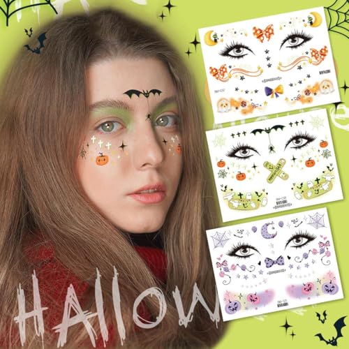 Halloween Temporary Tattoos for Kids Face & Body 10 Sheets