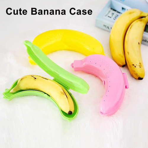 QLFJ-FurDec 3pcs Banana Holder Case, Banana Keeper BPA-Free Outdoor Travel Case, Banana Container Outdoor Travel, Fruit Cover for Picnic, Hiking