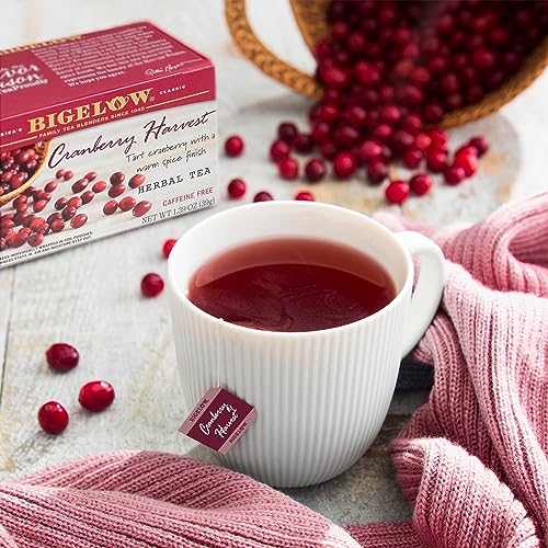 Bigelow Cranberry Harvest Herb Tea 18 Count Tea Bags