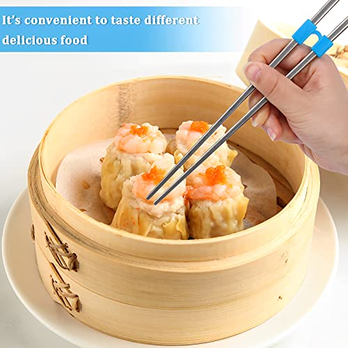 8 Pairs Reusable Chopstick Helpers for Beginners - Multicolor