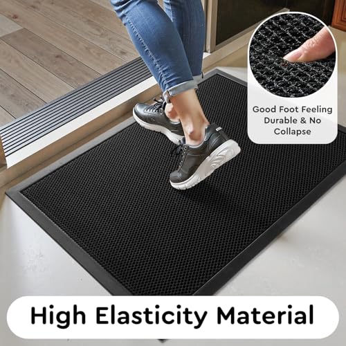 tchdio 17"x29" Front Door Mat, Heavy-Duty Non-Slip Outdoor Entrance Rug