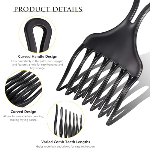 Kootinn Afro Comb Set - 2 Piece Plastic Double Fist Hair Pick