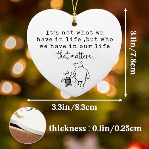 Best Friend Ceramic Heart Ornament - Friendship Keepsake Gift (CO030)
