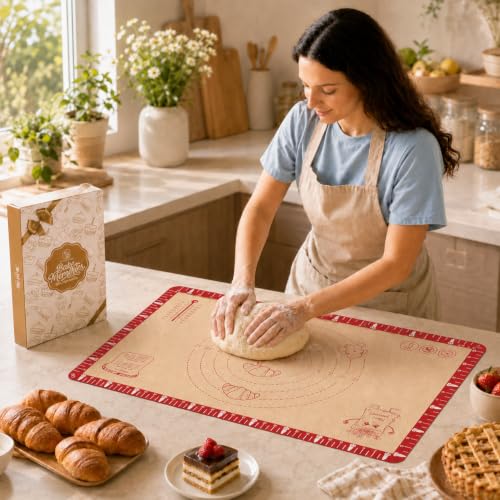 Extra Thick Silicone Baking Mat - 26x16 Inch Non-Stick Pastry Mat