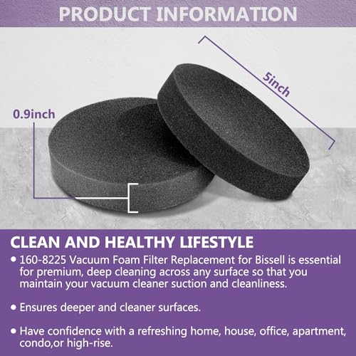 LEFITPA 4-Pack Replacement Vacuum Filters for Bissell Models