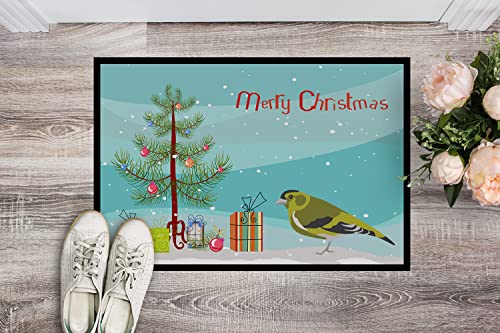 Siskin Merry Christmas Doormat 24x36 Front Door Rug - Indoor Outdoor Non Slip Washable