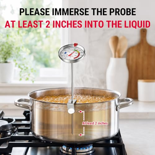TempPro 9" Mechanical Candy & Deep Fryer Thermometer with Pot Clip