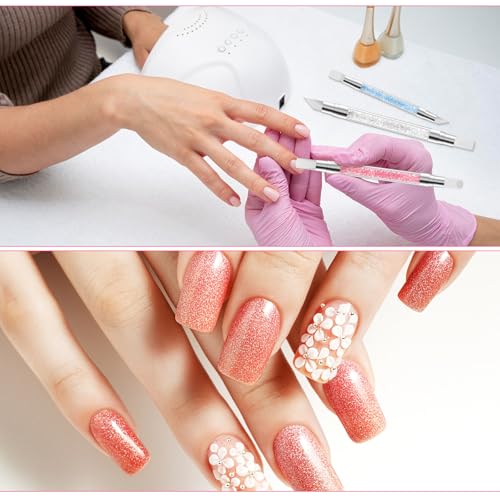 5-Piece Dual-Tipped Silicone Nail Art Brushes and Sculpting Tool Set
