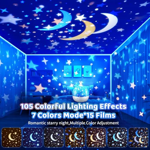 Dinosaur Night Light Projector with Bluetooth Music & 15 Film Discs