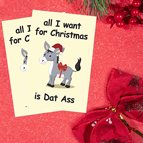 Funny Rude Christmas Card for Girlfriend or Wife - 8.1" x 5.3"