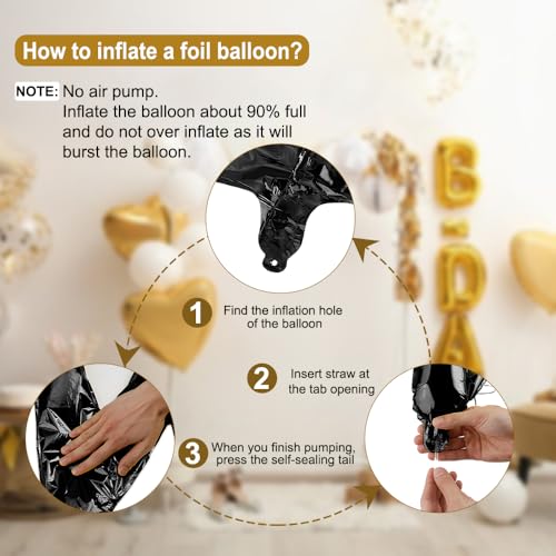40 Inch Black 2026 Balloons for New Year & Graduation Decor