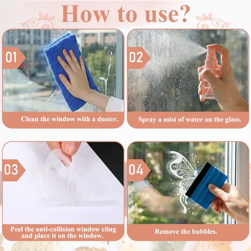 24-Piece Anti-Collision Window Decals for Bird Strike Prevention