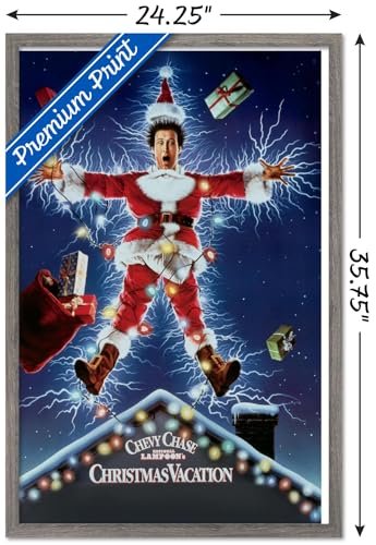 National Lampoon's Christmas Vacation Wall Poster - Barnwood Frame, 34 x 22.4 Inches