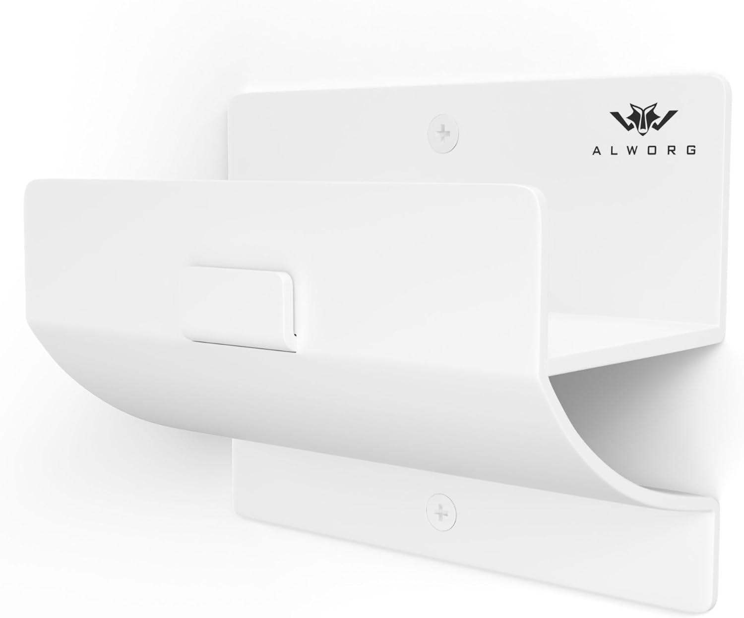 White Ladder Hooks | Step Ladder Holder for Garage Wall - Durable Wall Mount Design