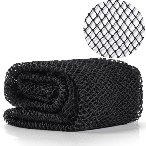 JASSINS Authentic African Exfoliating Body Net Sponge, 66 Inch Black