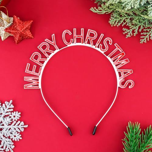COCIDE Crystal Christmas Headband Jeweled Rhinestone Holiday Hair Accessory