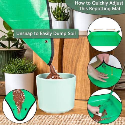 Herda Large 39.5" x 31.5" Waterproof Plant Repotting Mat - Green