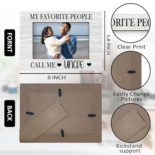 Wooden 4x6 Picture Frame - Perfect Gift for Uncle