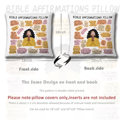 Forest Charger Bible Pillow Cover 18x18 - Christian Prayer Scripture Pillowcase, White Jesus-07