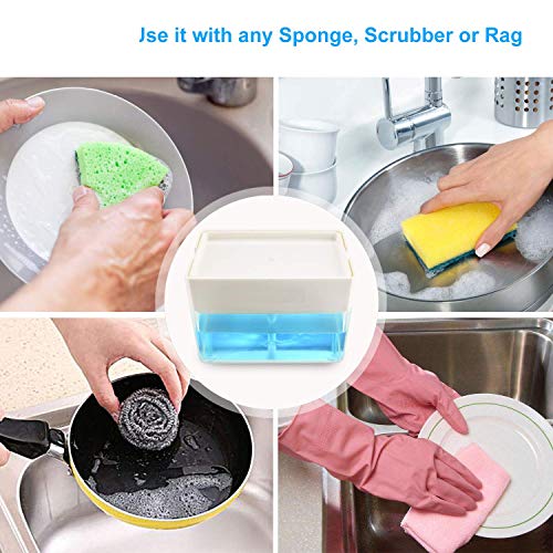 Albayrak Soap Dispenser with Sponge Holder for Kitchen Sink - 13 oz