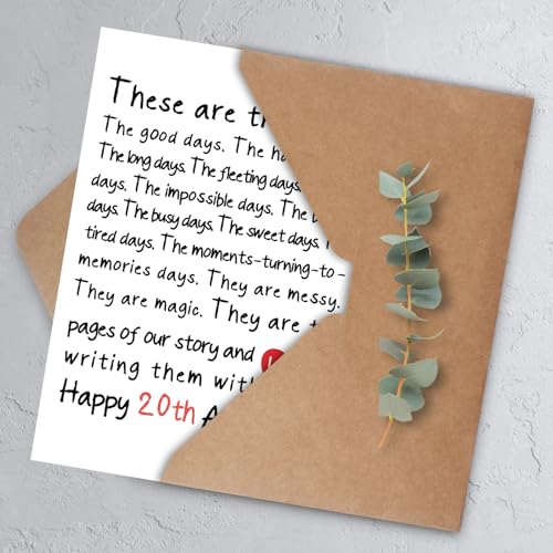 20th Anniversary Card for Couple - Happy Anniversary-110 Edition
