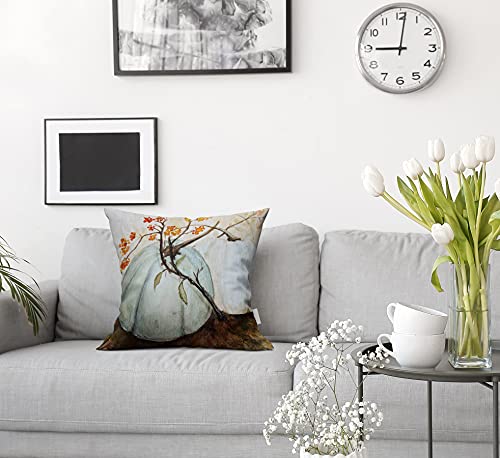 Taysta 20 x 20 Inch White Pumpkin Throw Pillow Cover - Pack of 1