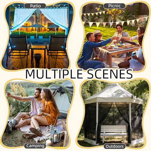 Frienda Queen Size Mosquito Net Canopy - Black Four-Corner Bed Netting