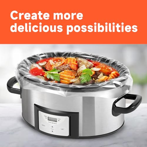 JVVFUU 10-Pack Slow Cooker Liners 6-10 Quart, 14x22 inch, Disposable