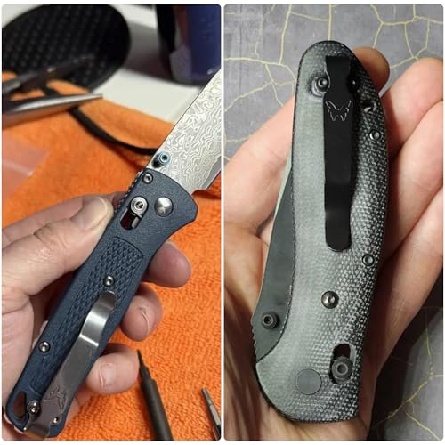 Deep Carry Pocket Clip for Benchmade 551, 2-Hole Stainless Steel - Silver