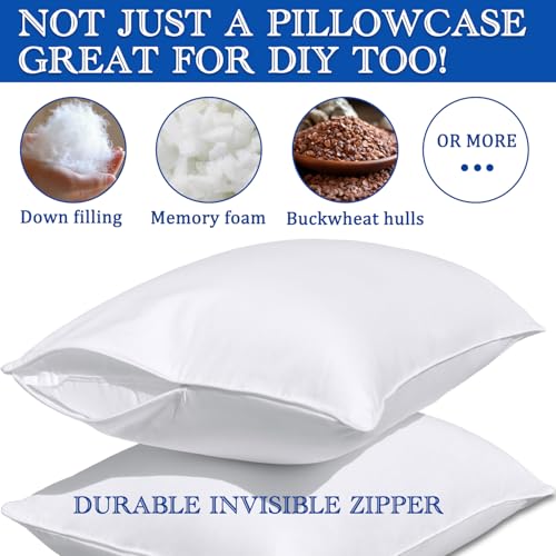 Precoco Toddler Pillowcase Set - 2 Pack 14x19 Organic Cotton Travel Covers