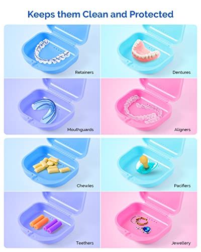 JMU Retainer Case with Vent Holes and Snap Lock - Pink
