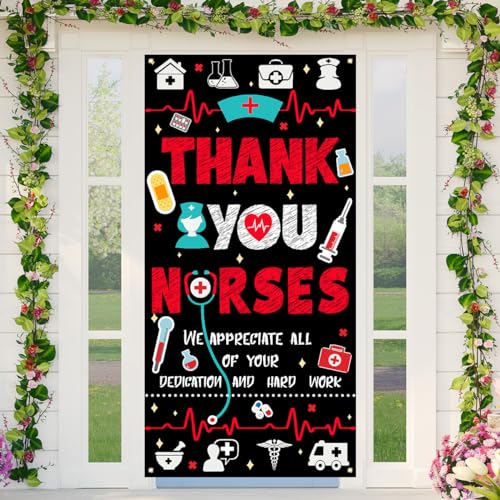 Thank You Nurses Banner | Nurse Week Decorations, 71x35in