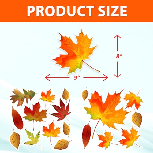 Autumn Leaves Sticker Pack - 30 Vinyl Fall Foliage Stickers