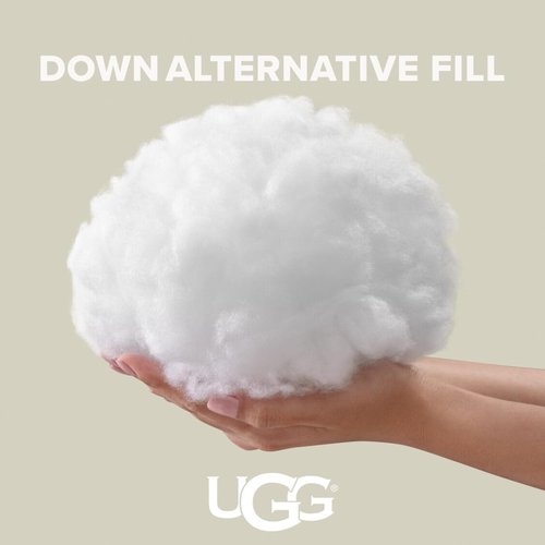 UGG King Bed Pillow – Plush Down Alternative Pillow, Soft & Breathable Medium Firm Sleeping Pillows, Premium Luxury Home Decor Hypoallergenic Pillow for Bed, White, 20” x 36” (Devon)
