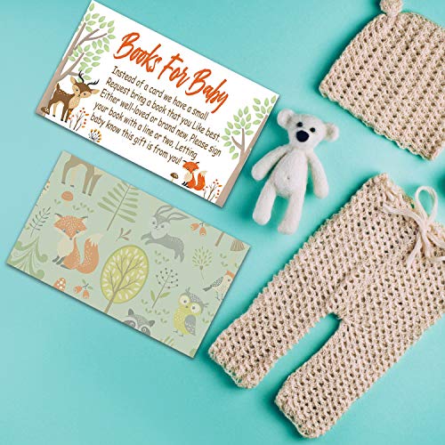 Woodland Creature Baby Shower Request Cards - 50 Pack Inserts