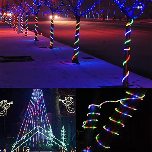Multicolor 100ft LED Rope Lights Outdoor Waterproof Connectable & Flexible
