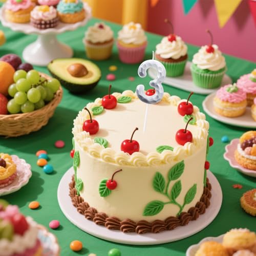 Golf Number Birthday Candle - Premium Sports Party Decoration