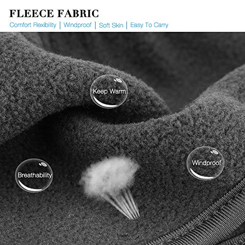 Komake Fleece Ear Warmers Headband - Moisture Wicking Winter Earmuffs for Running and Cycling