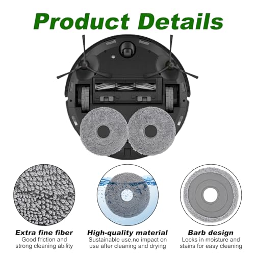 6-Pack Replacement Mop Pads for Yeedi M12 PRO+/Ultra Plus