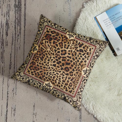 Emvency Leopard Print Throw Pillow Cover, 26 x 26 Inch