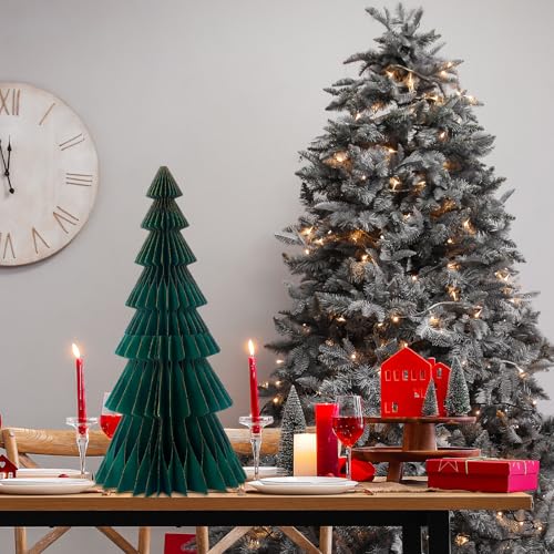 Large Honeycomb Paper Christmas Tree - Dark Green, 2ft 6in - Holiday Decor