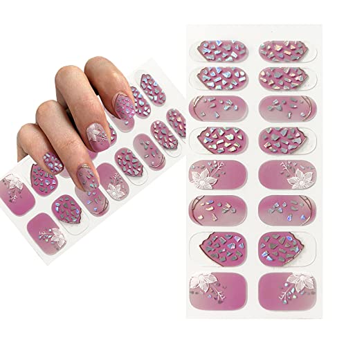 d'IRIS Fuchsia Pink Self-Adhesive Nail Wraps Strips