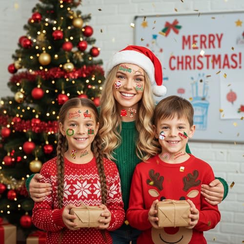 Christmas Temporary Tattoos for Kids - 120+ Holiday Party Favors