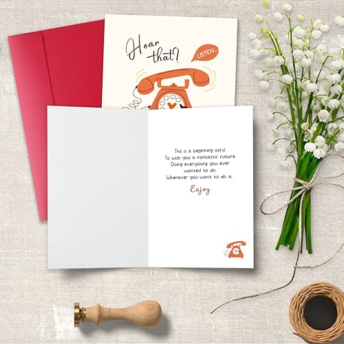 Cheeklee Funny Retirement Card for Him & Her - Humorous Leaving Card & Gift - Retirement Celebration for Friends, Bosses, Family - 8.1 x 5.3 Inches
