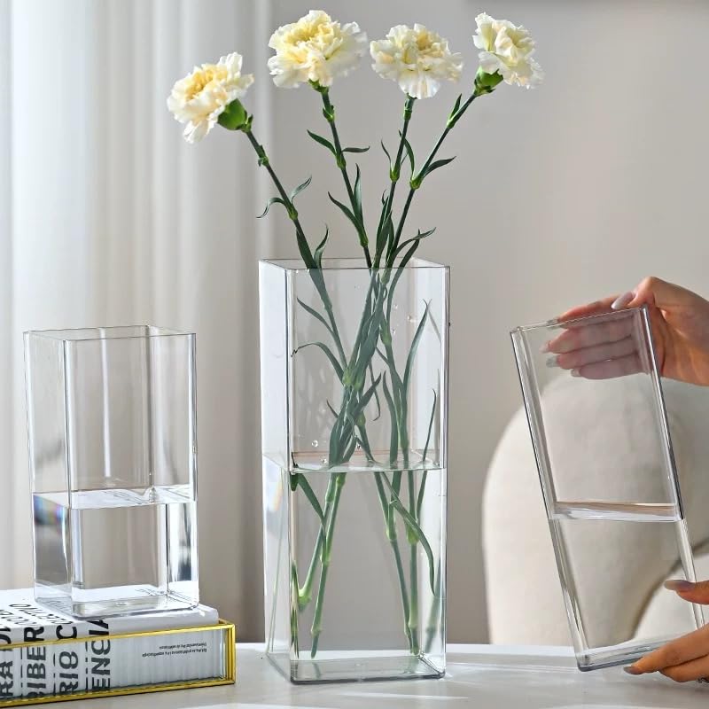 Clear Acrylic Cylinder Vase - Durable Decorative Centerpiece 3.94"x7.87"
