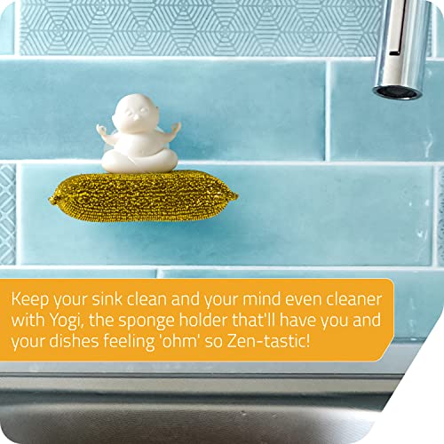 Yogi Sponge Holder with Suction Cup - Cute Plastic Kitchen Sink Organizer