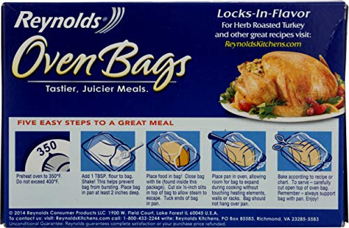 Reynolds Turkey Oven Roasting Bags, 2ct - Holds 24 lbs, BPA-Free