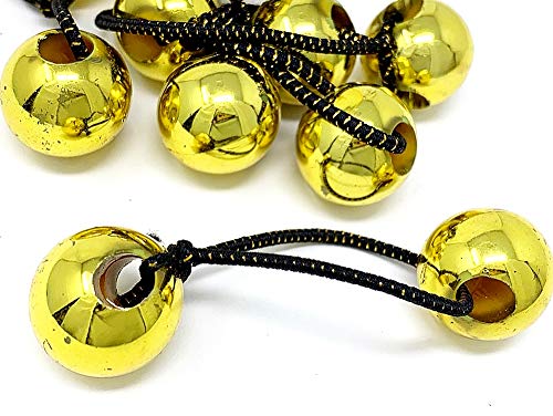 Tara Girls Twinbead Ponytail Elastics - Cute Multi Design Gold Hair Ties