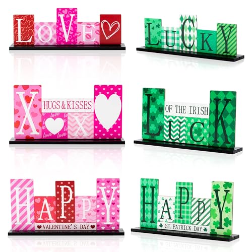 3-Piece Reversible Wooden Centerpiece Decor Set for Holidays