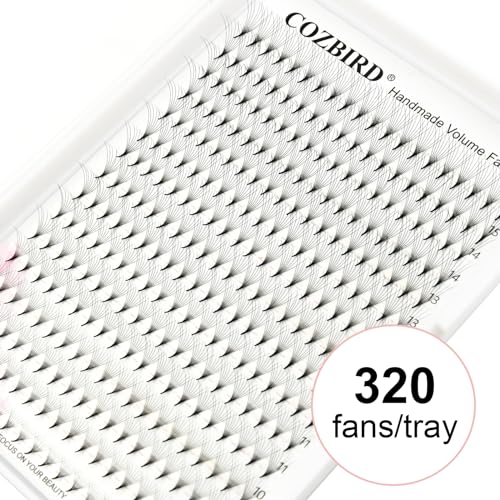 COZBIRD Premade Lash Fans 8D 0.07mm C Curl 14mm Pointy Base Eyelash Extensions